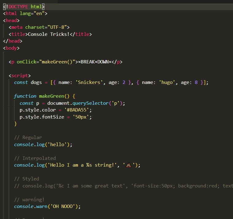 js30-day9-Console Tricks!. 這次教console的各種用法，讓你除了寫成是外在除錯上也有好幫手 | by 還有好多洞 ...