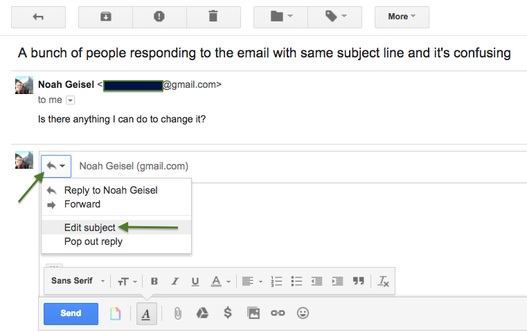 Easy Gmail trick: change the subject line | by Noah Geisel | Medium