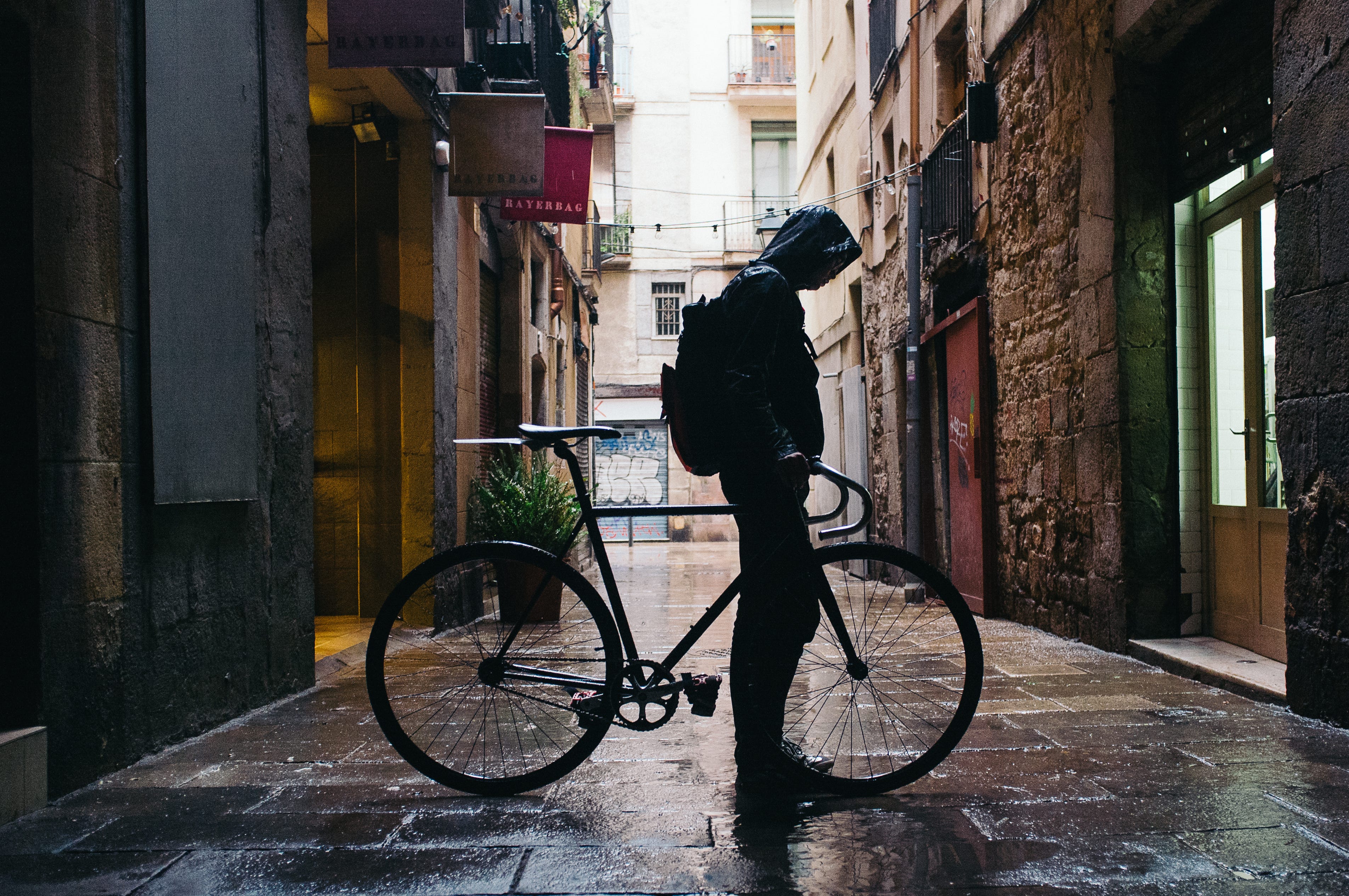 commuting in rain