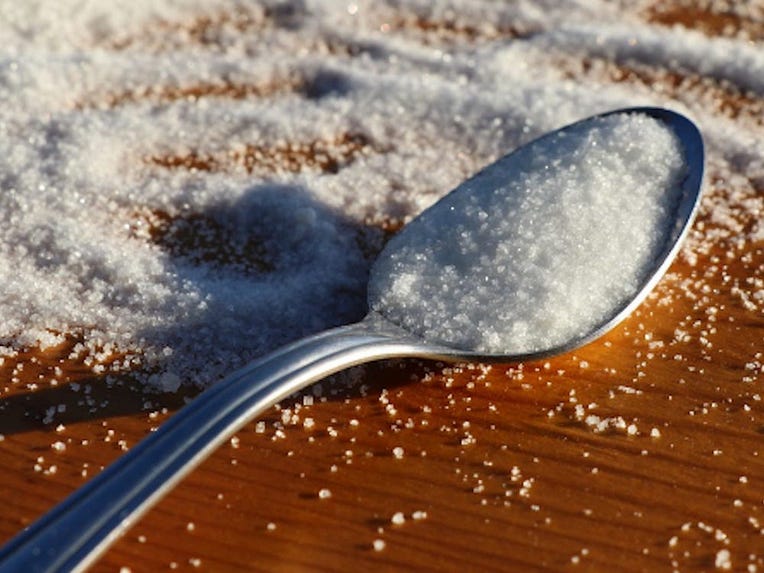 A teaspoon of sugar.