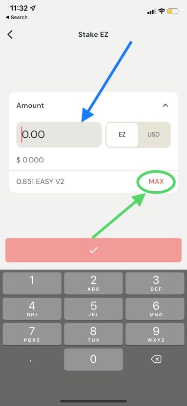enter the amount