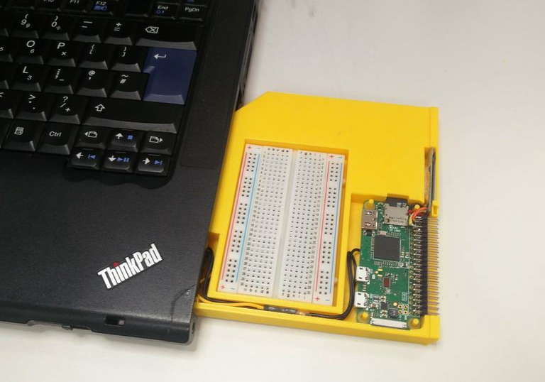 Repurpose Your Laptop’s Unused Optical Drive Bay for Your Raspberry Pi