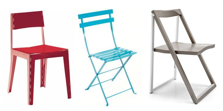 metal and wood folding chairs