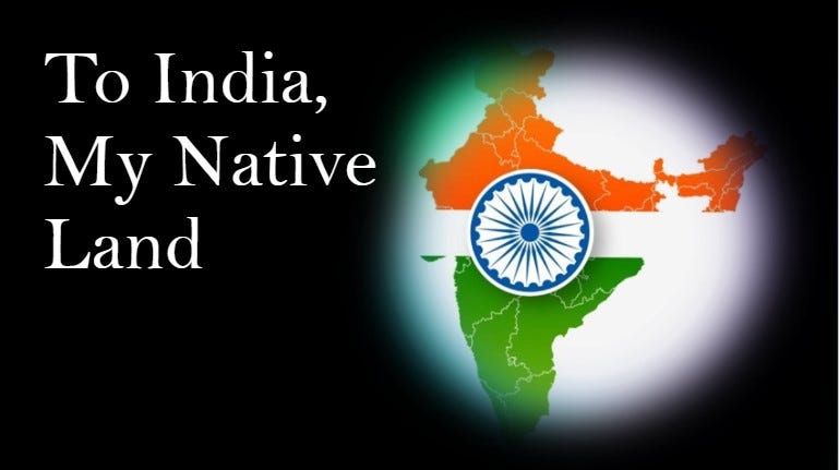 To India, My Native Land -Henry Louis Vivian Derozio | by The Literature  Girl | Medium