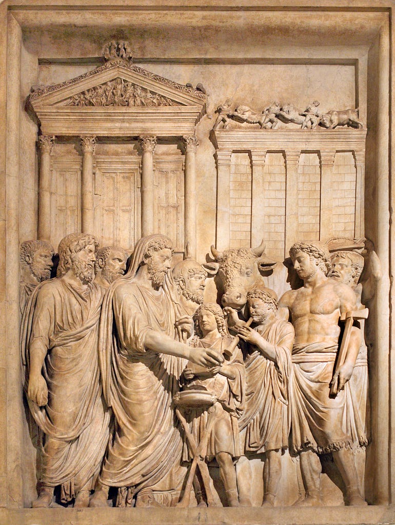  A sacrifice: relief from the Arch of Marcus Aurelius (source)