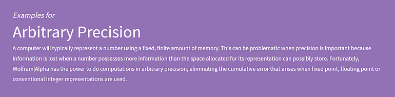 How To Solve The Mystery Of The Oscillating Function — A screenshot from Wolfram Alpha’s website says that their model is capable of computing numbers up to any arbitrary level of precision required.