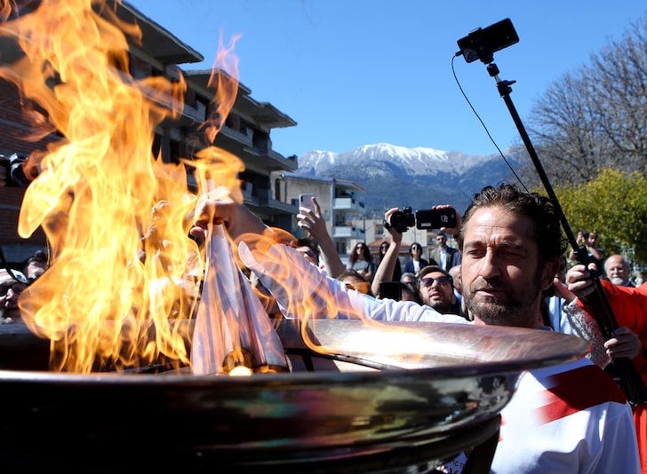  
This is Sparta (and the Olympic Flame).