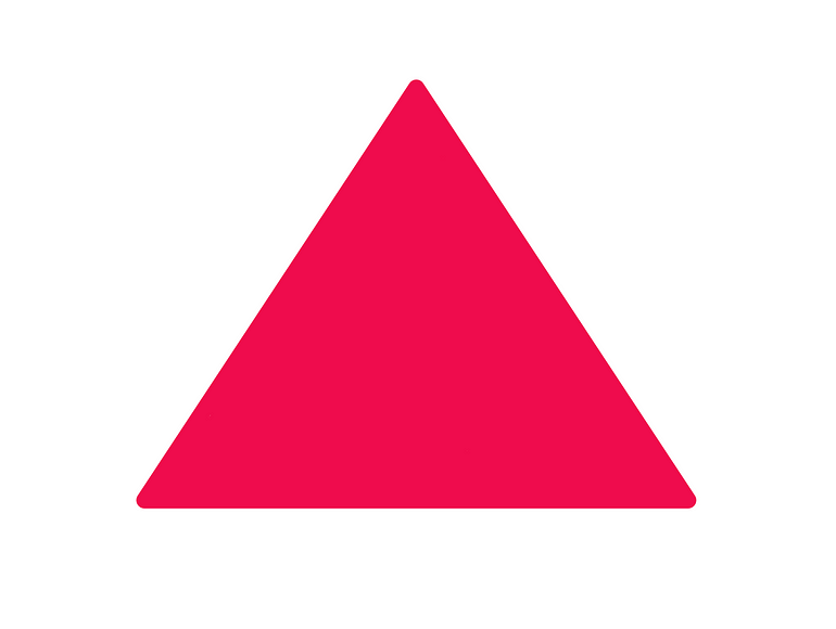How To Really Understand Fractals? — An illustration showing an equilateral triangle shaded in pink.