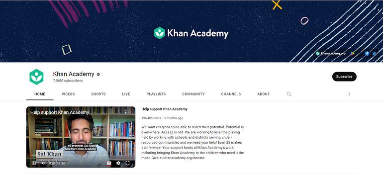 7 Educational YouTube Channels That Will Teach You New Skills 4 Educational YouTube Channels Khan Academy