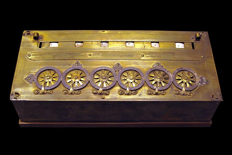 How To Really Understand Pascal’s Wager — An image showing an early Pascaline on display at the Musée des Arts et Métiers, Paris