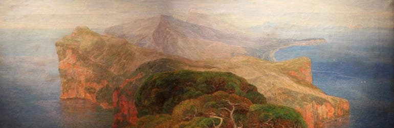  “Paysage Odysseen,” by Emilie Mediz-Pelikan (1861–1908) (source).
