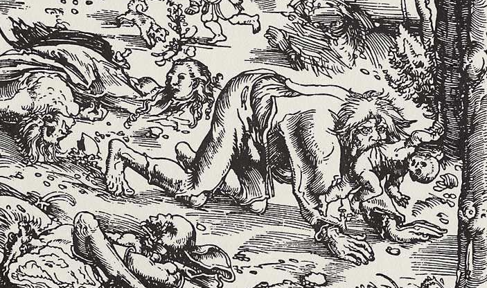  A werewolf by Lucas Cranach the Elder (image from Wikimedia Commons)