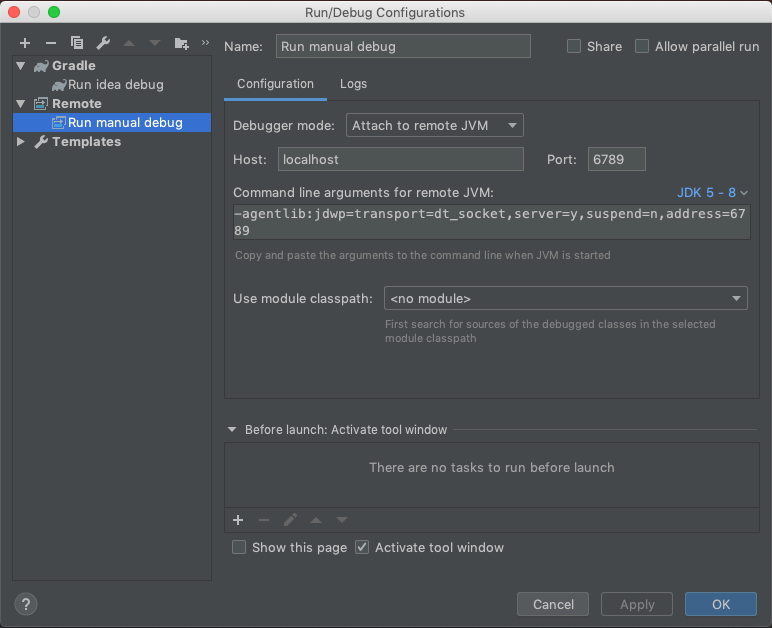 Debug java apps running with a java agent through Gradle by Luca