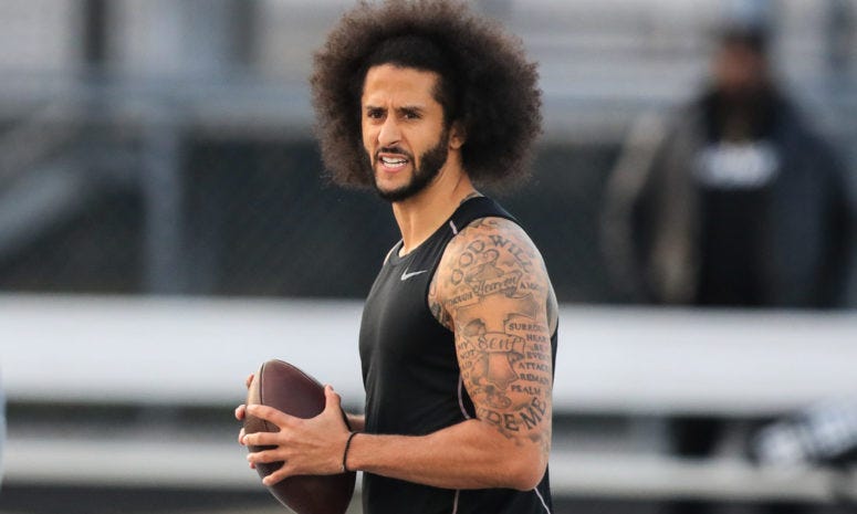 colin kaepernick shirt at workout