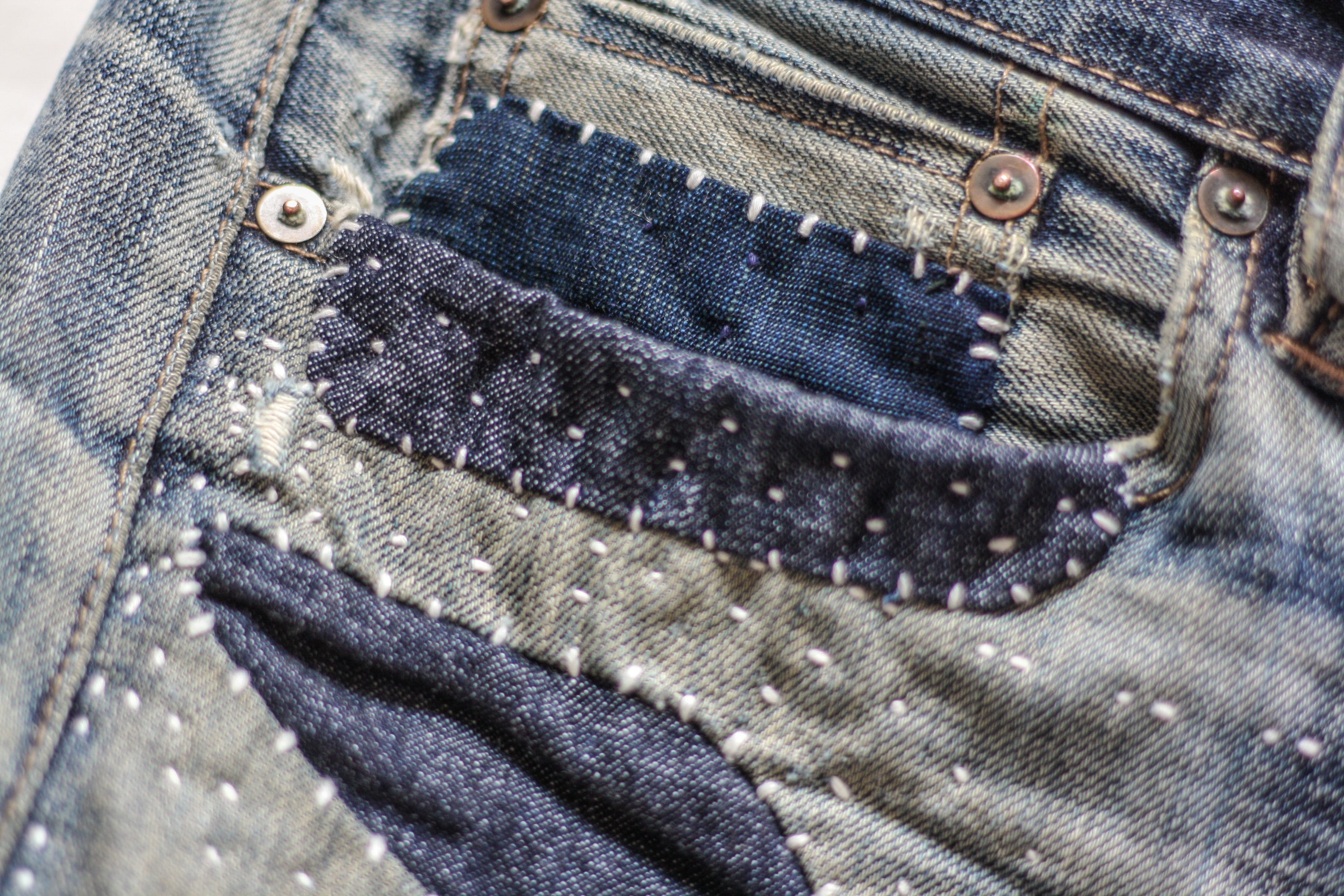 repairing jeans
