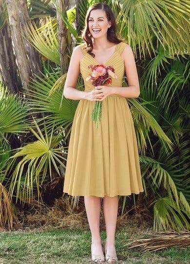 azazie gold dresses
