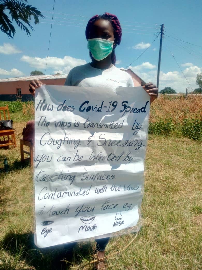 Young women leading Coronavirus action in Zambia