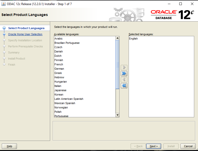 Visual Studio 2019 Professional Installing Oracle Data