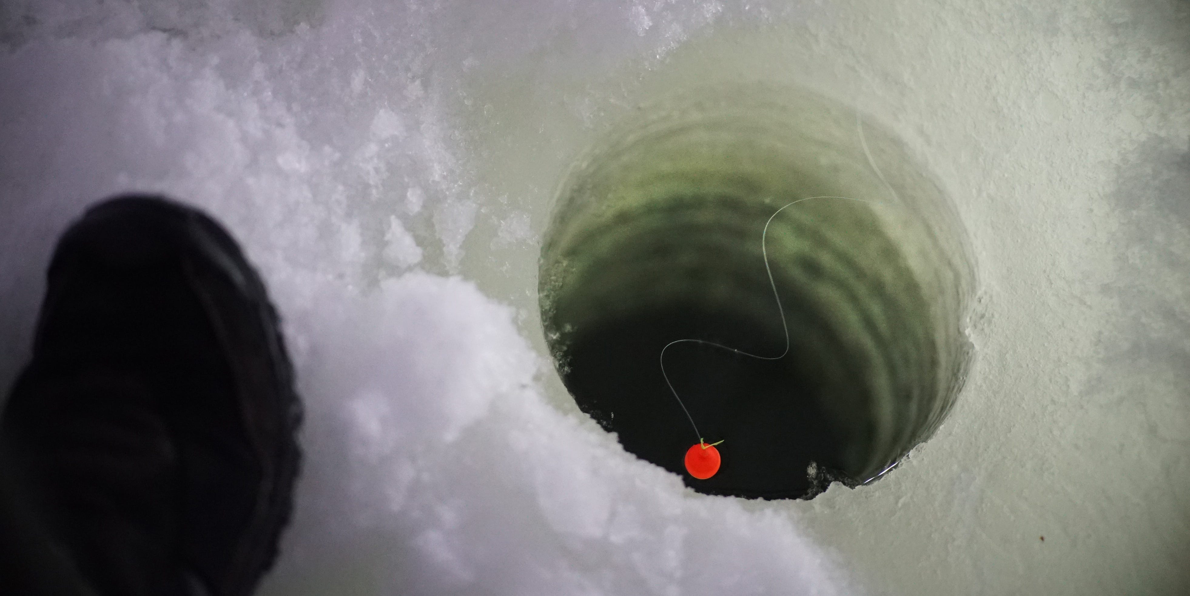 an icefishing hole