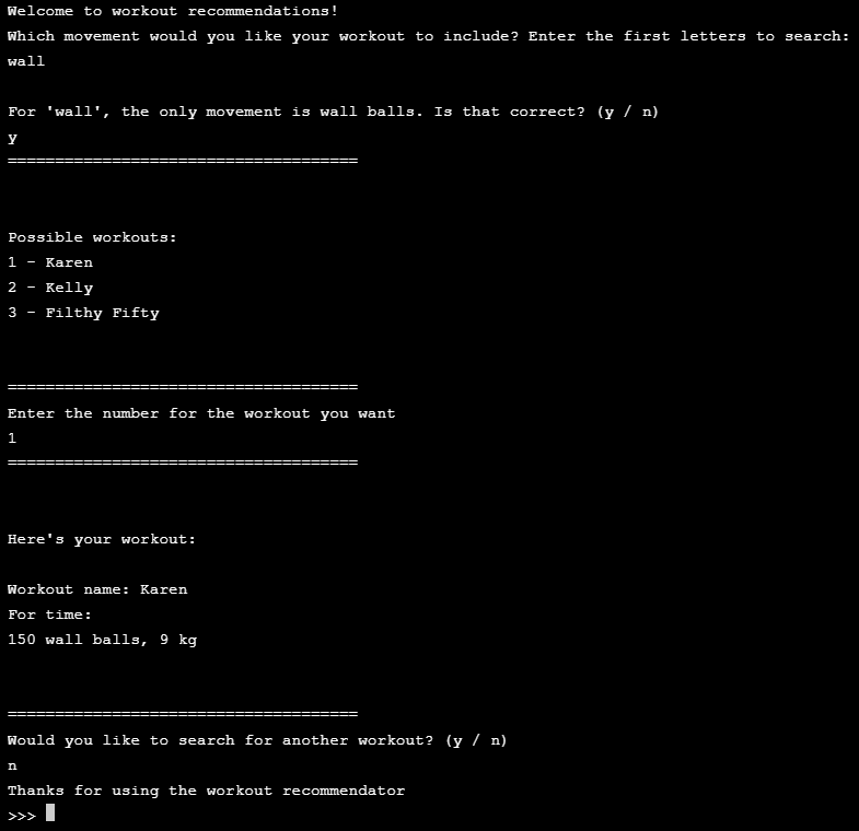 Python Practice Project: Enter a movement, get a workout recommendation ...