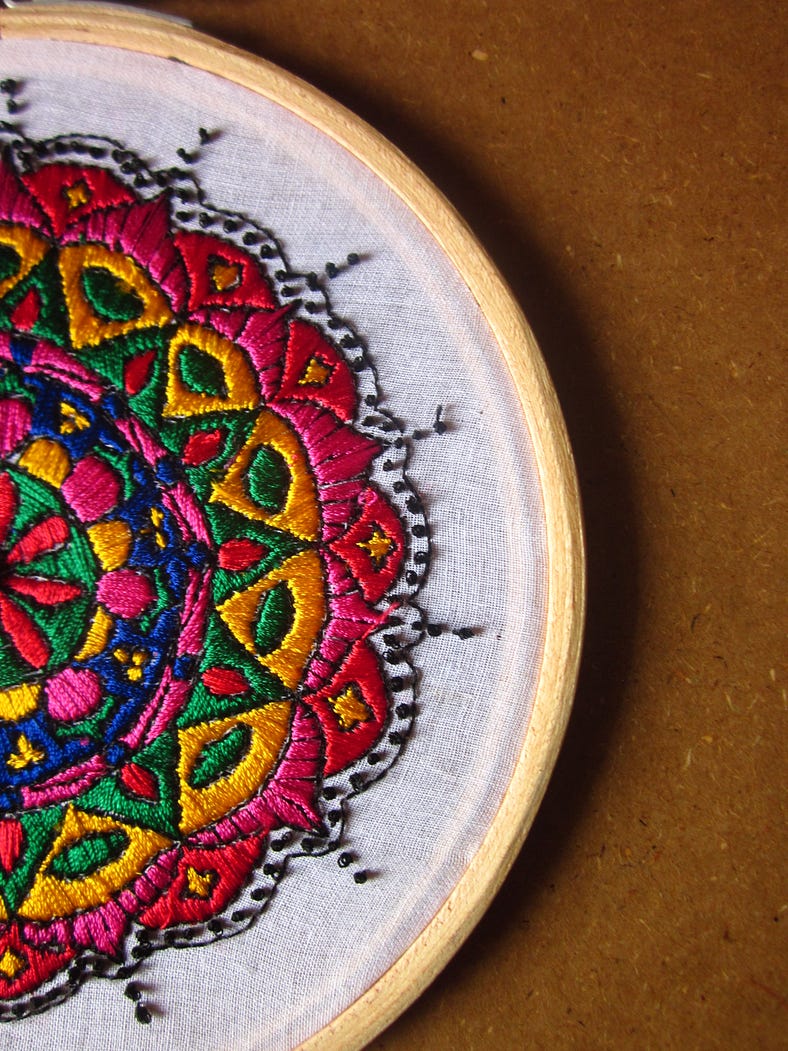 Embroidery a forgotten craft to increase eye hand coordination