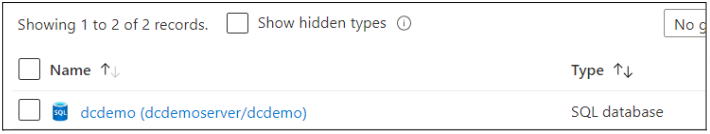 go to the Resource Group and click on the SQL Database 