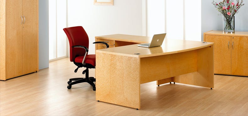 wood veneer office desk