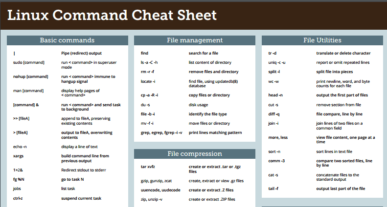 basics commands of linux