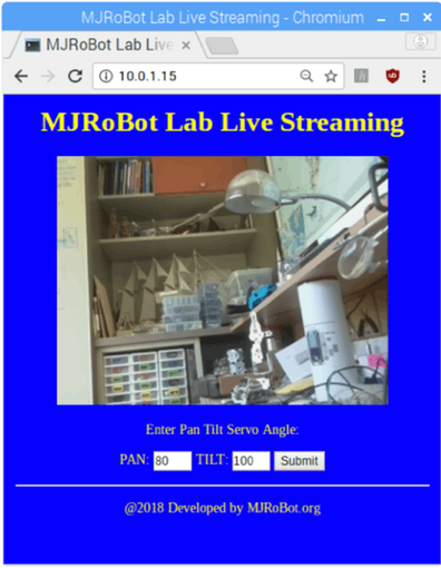 Raspberry Pi Cam Pan-Tilt Controlled Over Local Internet - 图35