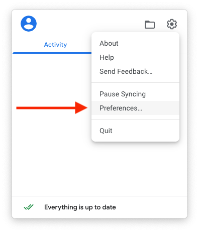 Drive File Stream settings