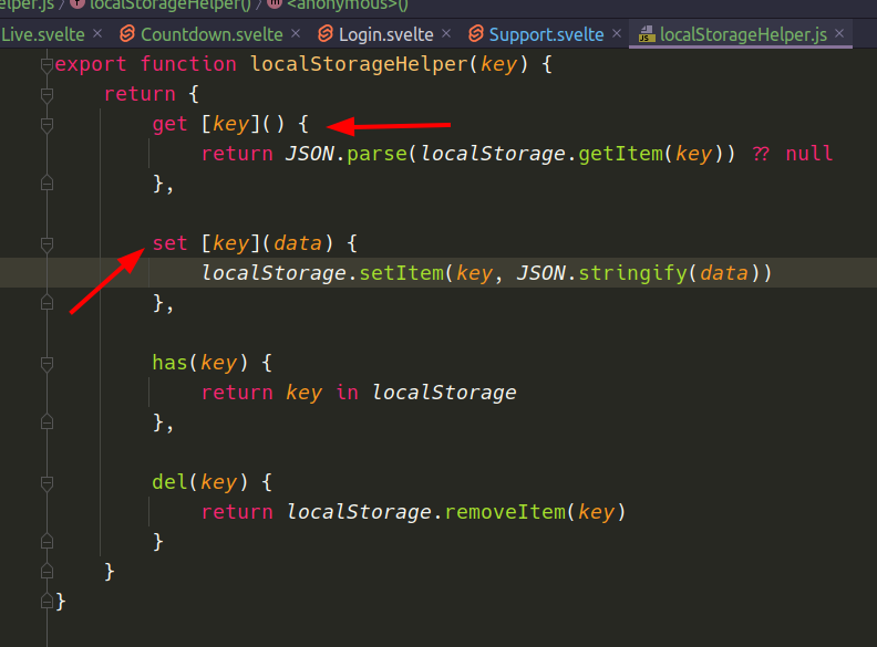 Localstorage in Javascript a better and easier way using getters and
