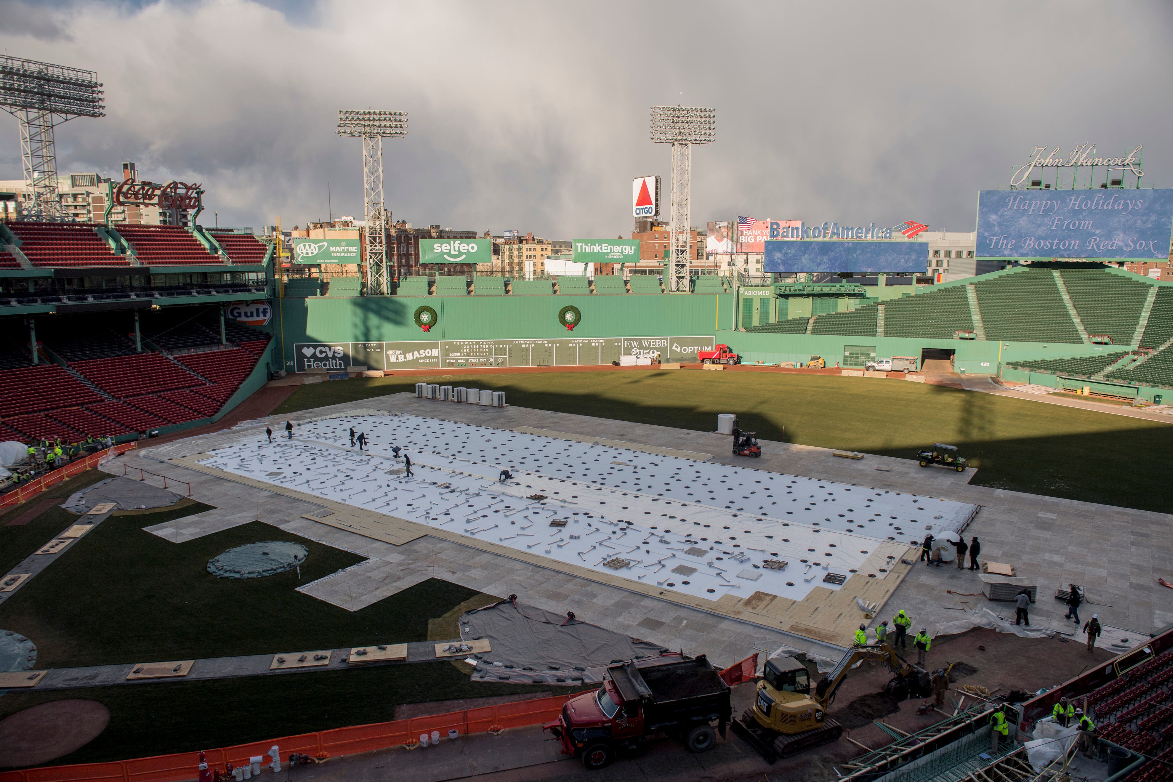 Photos Capital One Frozen Fenway Rink Build From Start To Finish. by