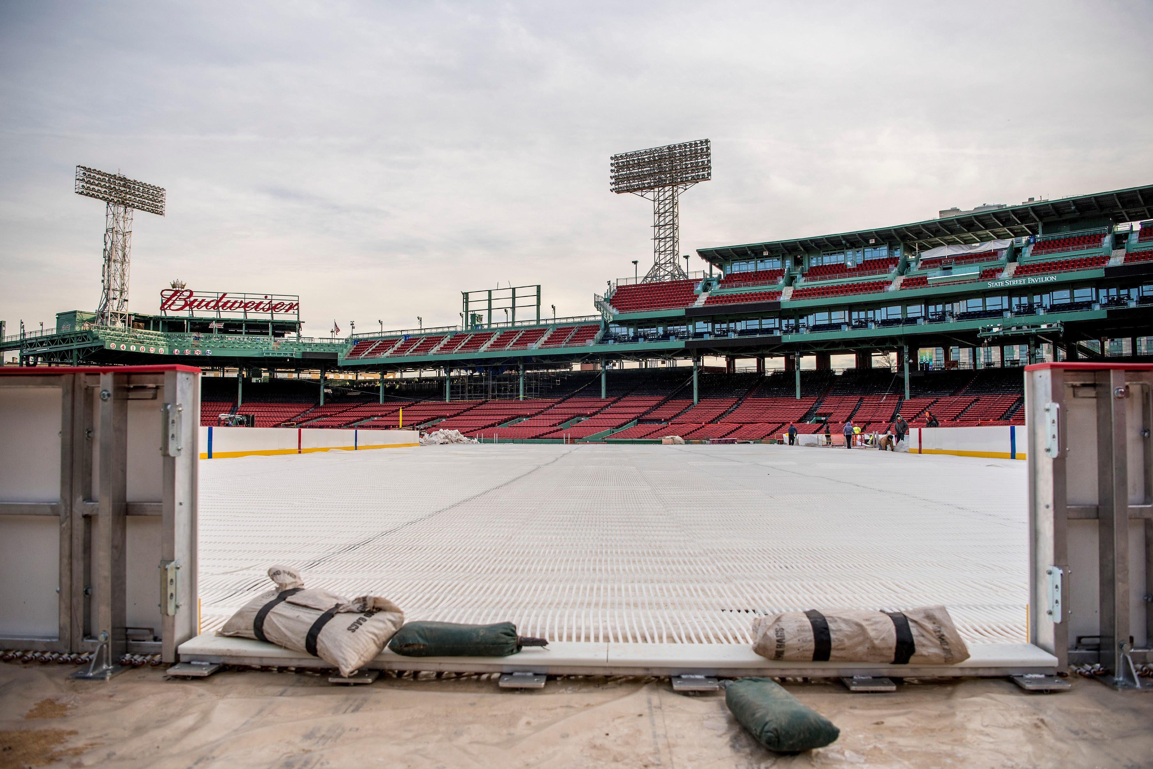 Photos Boards Installed For Frozen Fenway. by Billie Weiss Fenway