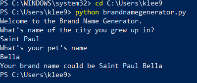 Intro to Python: Brand Name Generator | by Kao Lee | Medium