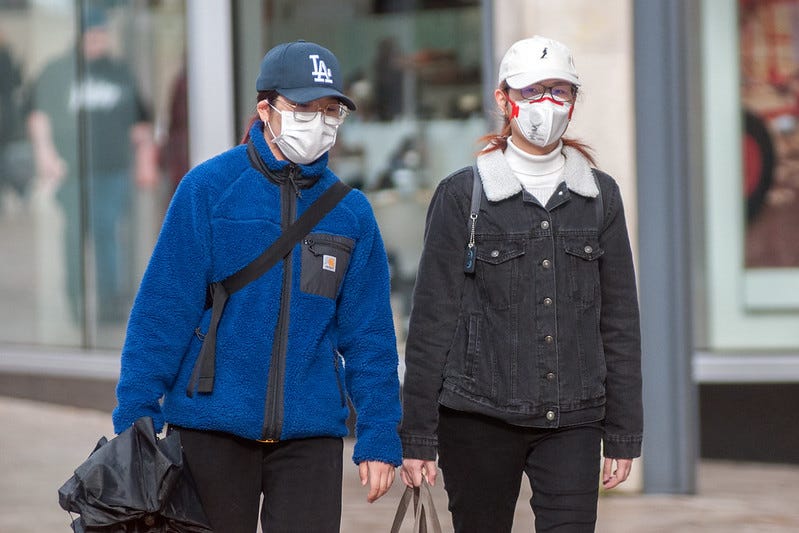Picture of people wearing face masks