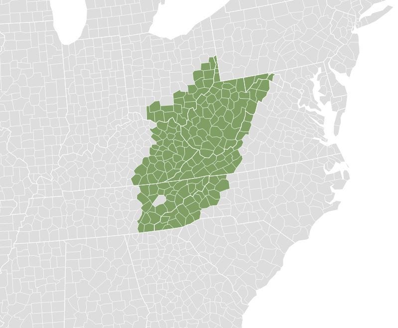 A Brief Population History of Central Appalachia by Lyman Stone In