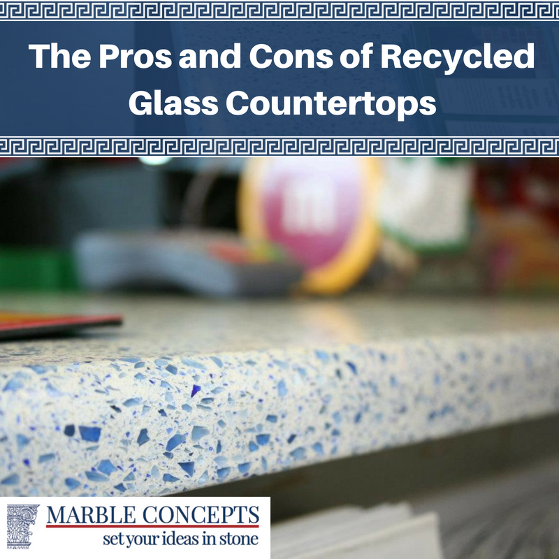 Recycled glass countertops pros and cons