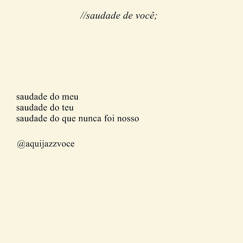 Saudade De Voce By Aqui Jazz Voce Medium