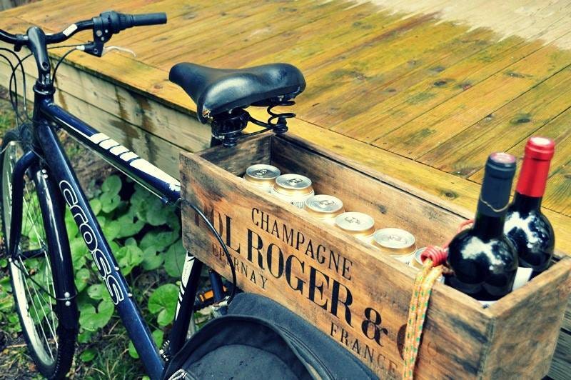 bike wine rack