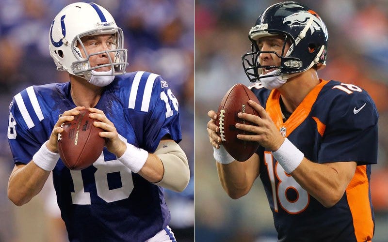 peyton manning colts and broncos split jersey