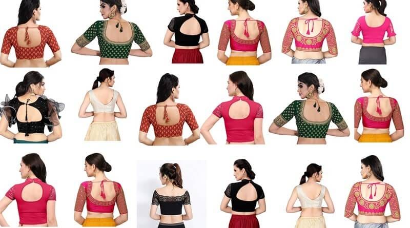Blouse back neck designs with less Clearance