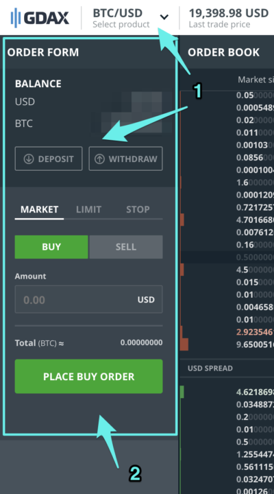 gdax buy bitcoin with bank account