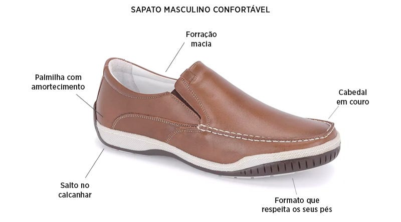 marca de sapato masculino confortavel