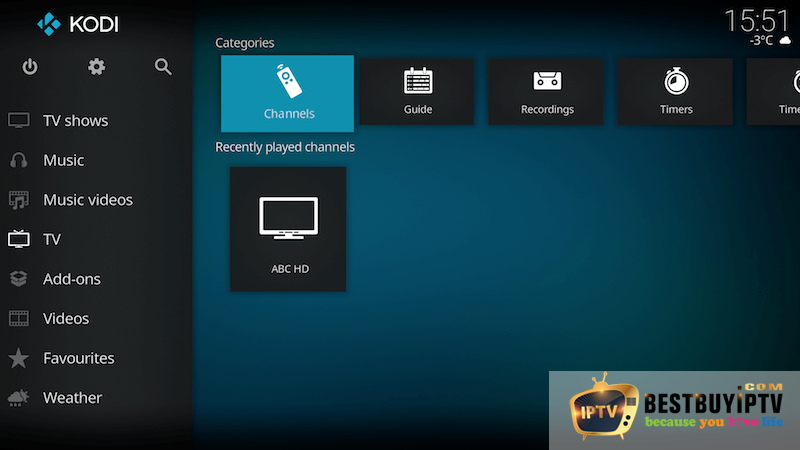 usa m3u file to your play list for iptv simple