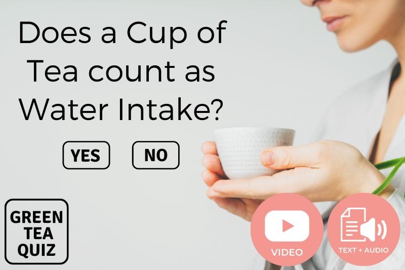 Does a Cup of Tea count as a Water Intake? — Green Tea Quiz by Kei