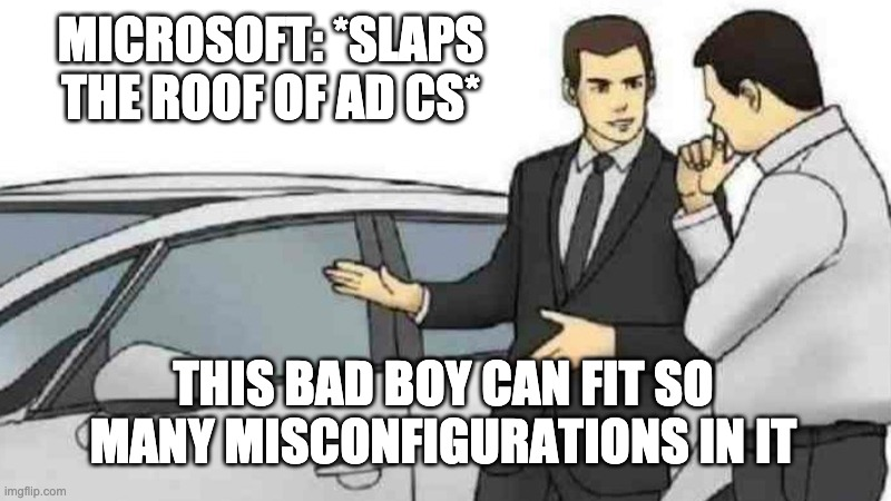 TL;DR Active Directory Certificate Services has a lot of attack potential! Check out our whitepaper “Certified Pre-Owned: Abusing Active Directory C