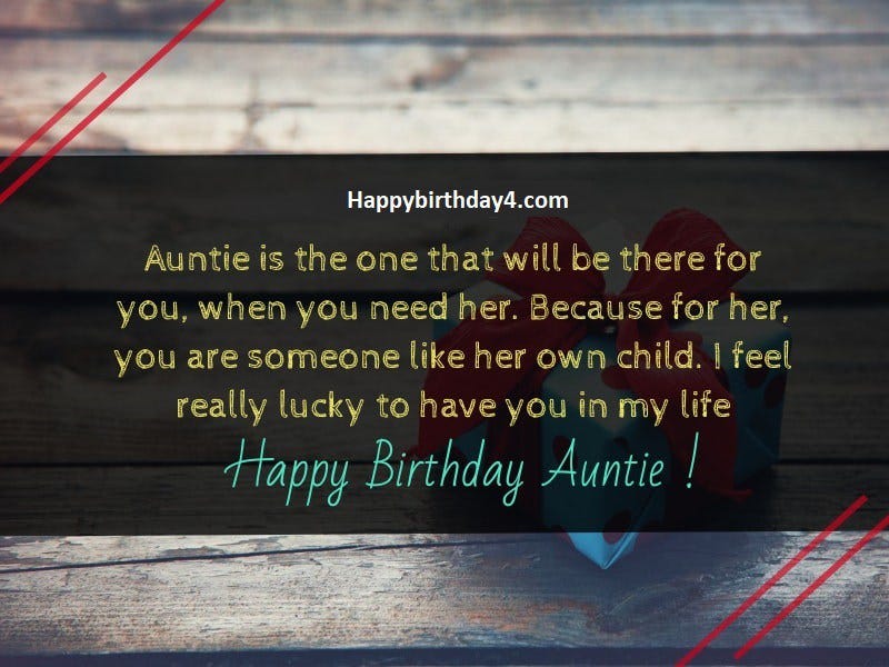 what should i get my aunt for her birthday