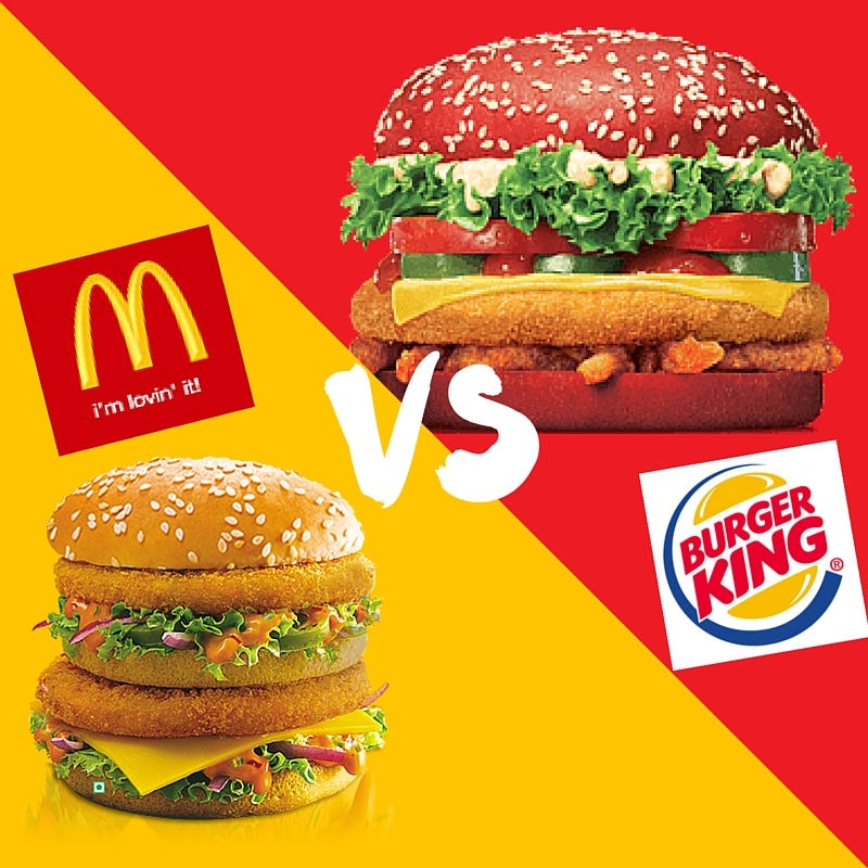 mcdonalds vs burger king burgers