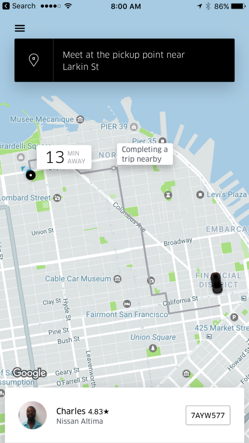 Whose fault? Uber vs. Charles. I just missed an appointment 
