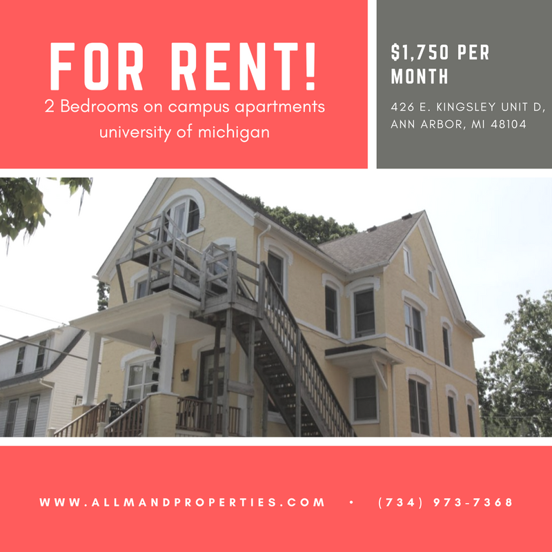 Large 2 Bedroom Apartment For Rent Ann Arbor Michigan